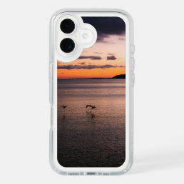 Beautiful Sunset Over Lake Ontario With Birds iPhone 16 Case