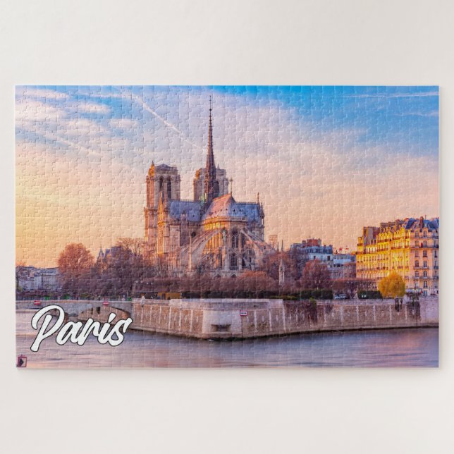 Beautiful Sunset Over Paris, France Jigsaw Puzzle (Horizontal)