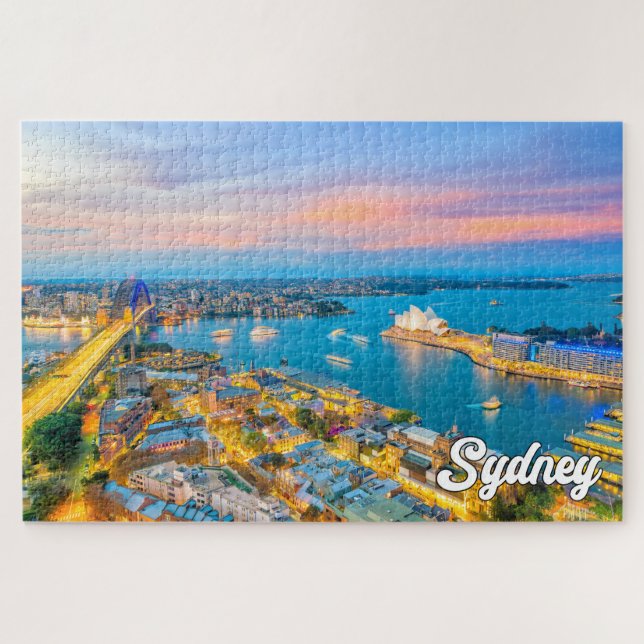 Beautiful Sunset Over Sydney, Australia Jigsaw Puzzle (Horizontal)