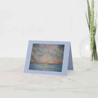 Beautiful sunset over the ocean notecard