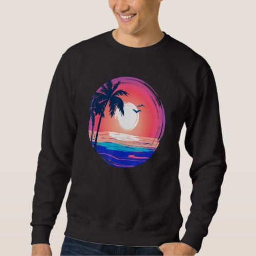 Beautiful Sunset Over The Water Cool Beach And Sum Sweatshirt