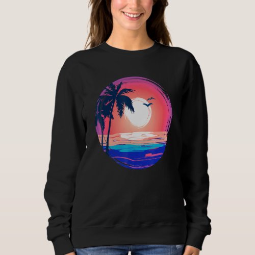 Beautiful Sunset Over The Water Cool Beach And Sum Sweatshirt
