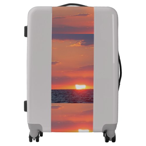 Beautiful Sunset Over the Water Sunset Beach Luggage