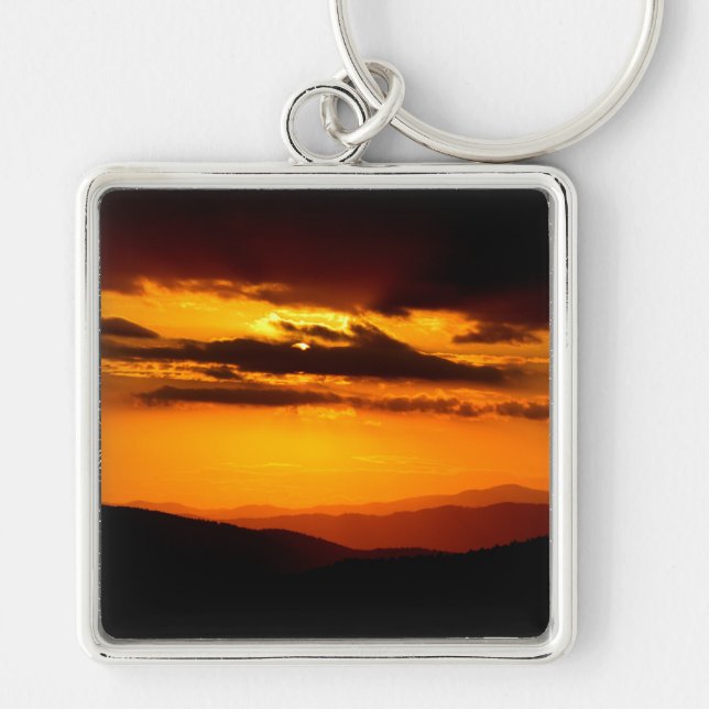 Beautiful sunset photo keychain (Front)