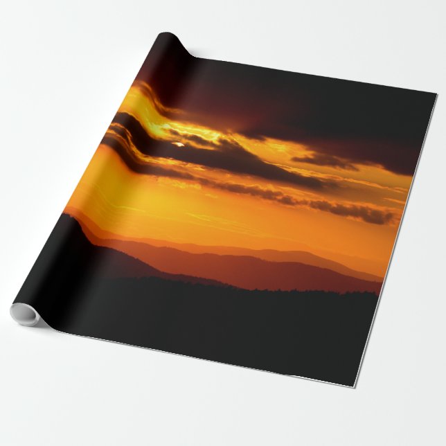 Beautiful sunset photo wrapping paper (Unrolled)