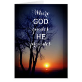 Beautiful Sunset Religious "God Provides" (Front)