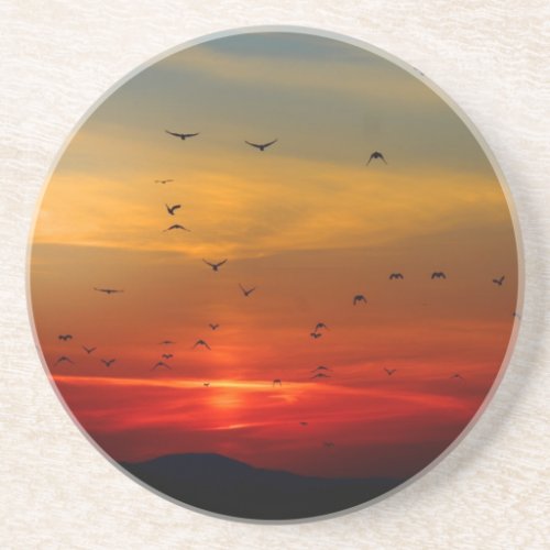 Beautiful Sunset Scenic Landscape Photographic Art Drink Coaster