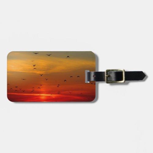 Beautiful Sunset Scenic Landscape Photographic Art Luggage Tag