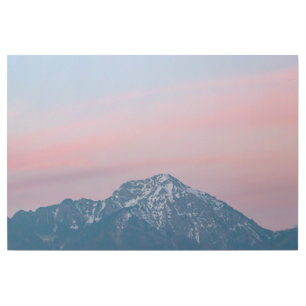 Beautiful sunset sky above mountain Storžič, Slove Gallery Wrap