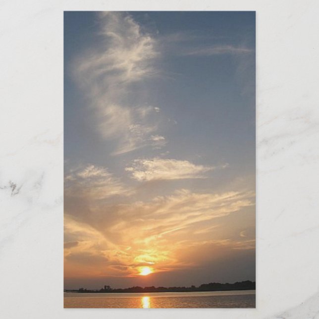 beautiful sunset stationary featuring original art stationery (Front)