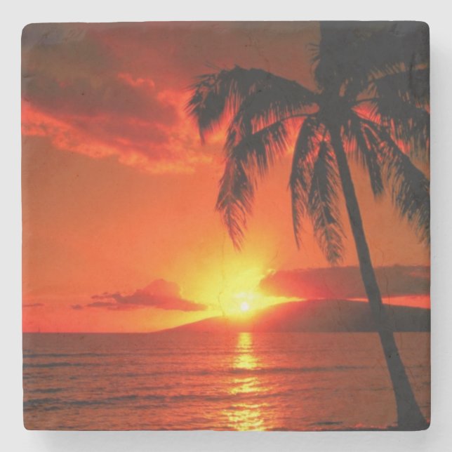 Beautiful Sunset Stone Coaster (Front)