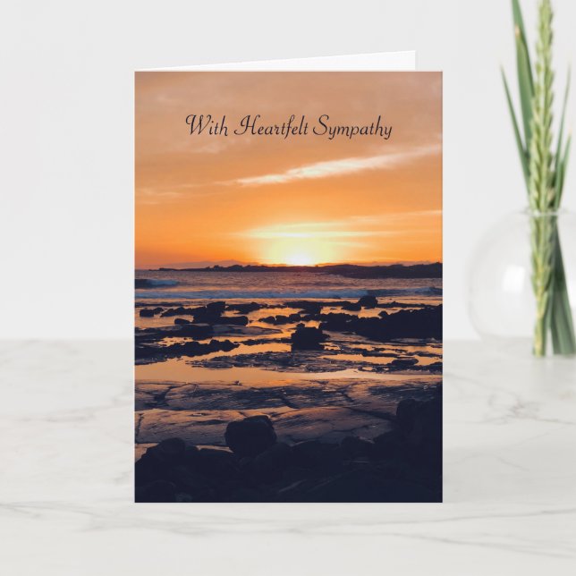 Beautiful Sunset Sympathy Card (Front)