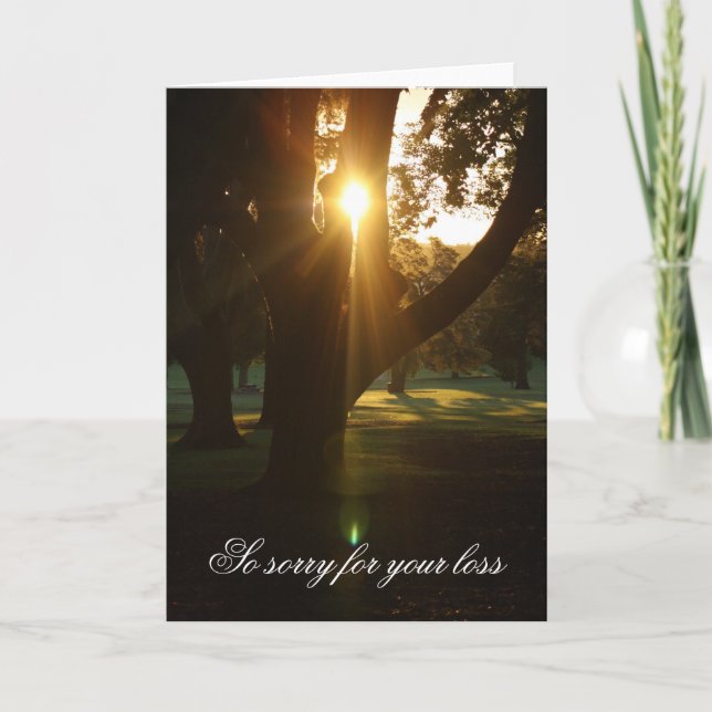 Beautiful Sunset Sympathy Card (Front)