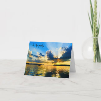 Beautiful Sunset Sympathy Card Blank Inside