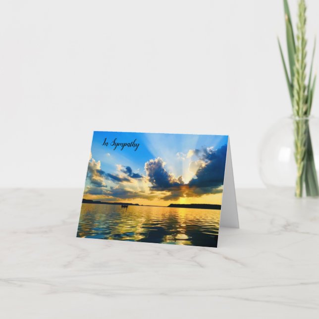 Beautiful Sunset Sympathy Card Blank Inside (Front)