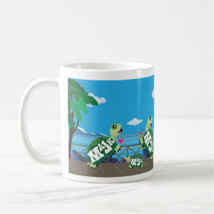 Beautiful sunset with MaJk Turtle Coffee Mug