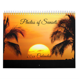 Beautiful Sunsets Beaches Oceans Palms Calendar