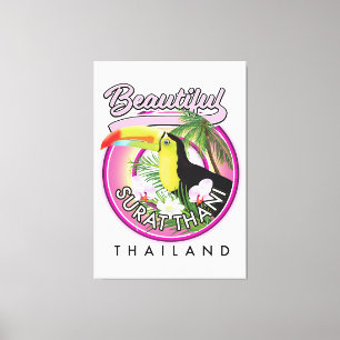 Beautiful Surat Thani thailand logo Canvas Print