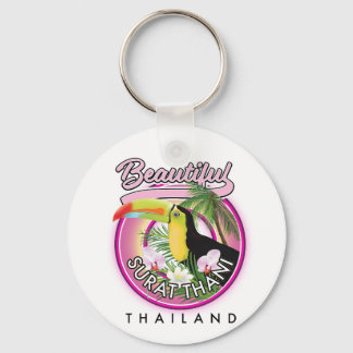 Beautiful Surat Thani thailand logo Keychain