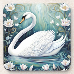 Beautiful Swan Beverage Coaster