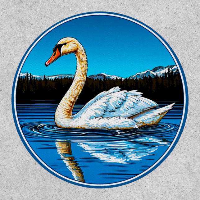 Beautiful swan bird patch (Front)