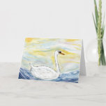 Beautiful Swan Blank Note Card at Zazzle
