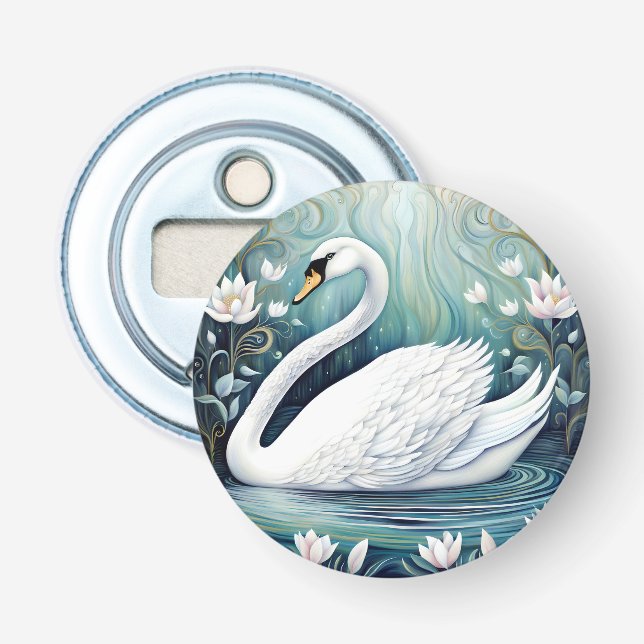 Beautiful Swan Bottle Opener (Front)