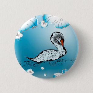 Beautiful swan button