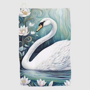 Beautiful Swan Golf Towel