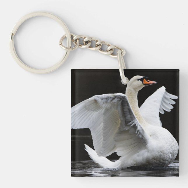 Beautiful Swan Keychain (Front)