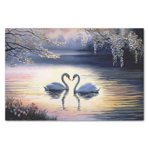 Beautiful Swan Lake Tissue Paper