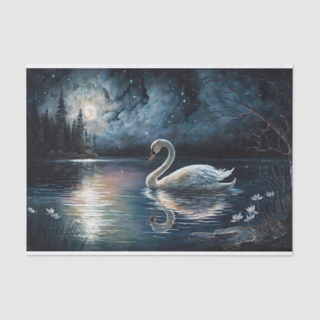 Beautiful Swan Lake Tissue Paper (Front)