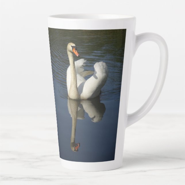 Beautiful Swan Latte Mug (Right)