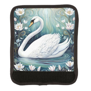 Beautiful Swan Luggage Handle Wrap