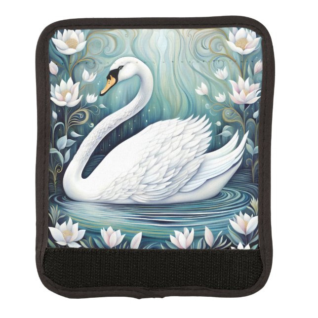 Beautiful Swan Luggage Handle Wrap (Front)
