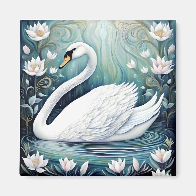 Beautiful Swan Magnet (Front)