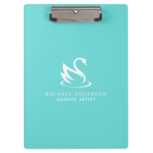 Beautiful Swan Minimalist Logo and Name Clipboard