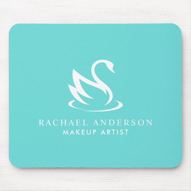 Beautiful Swan Minimalist Logo Mouse Pad (Front)