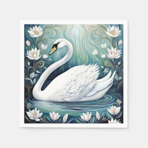 Beautiful Swan Napkins