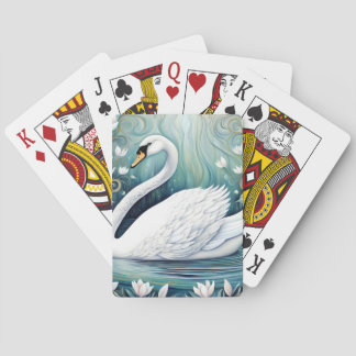Beautiful Swan Poker Cards