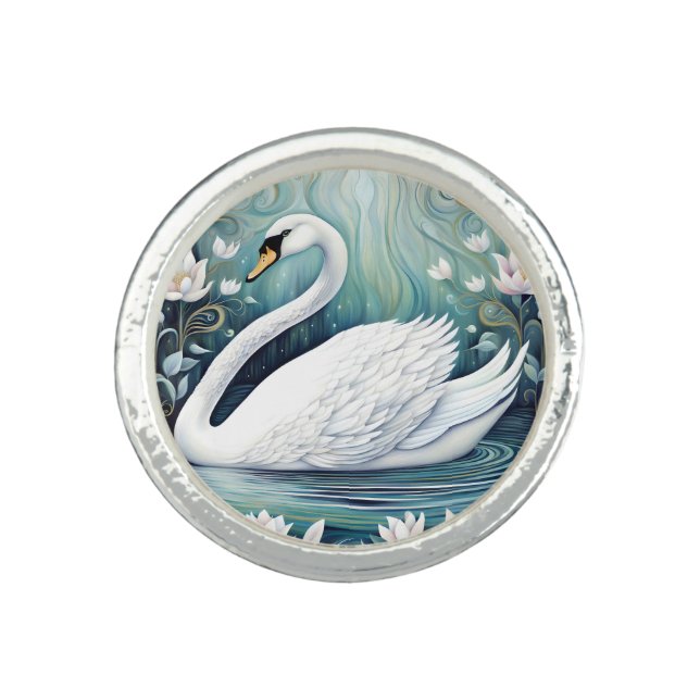 Beautiful Swan Ring (Front)