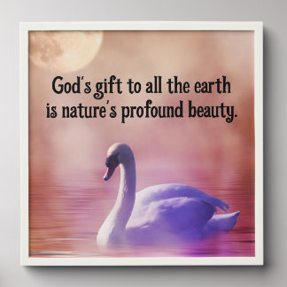 Beautiful Swan Wall Photo Tile