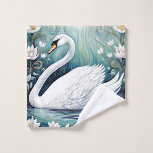 Beautiful Swan Wash Cloth