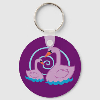 Beautiful Swans Keychain