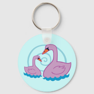 Beautiful Swans Keychain
