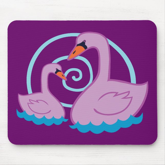 Beautiful Swans Mouse Pad (Front)