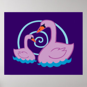 Beautiful Swans Poster