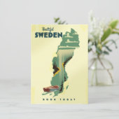 Beautiful Sweden travel poster (Standing Front)