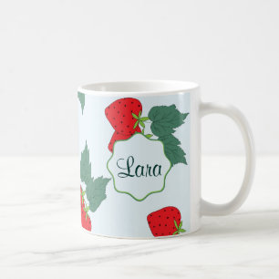 beautiful sweet cute Strawberry pattern. Personali Coffee Mug