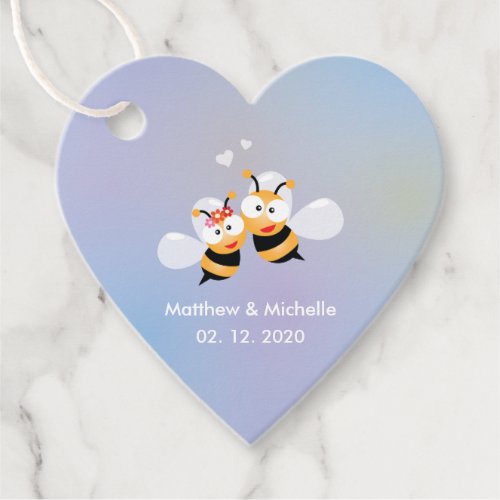 Beautiful Sweet Meant To Bee Couple Cute Wedding Favor Tags